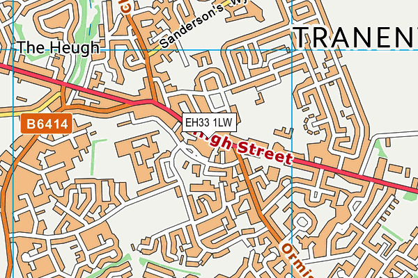 EH33 1LW map - OS VectorMap District (Ordnance Survey)