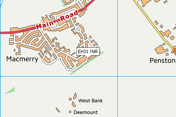 EH33 1NR map - OS VectorMap District (Ordnance Survey)