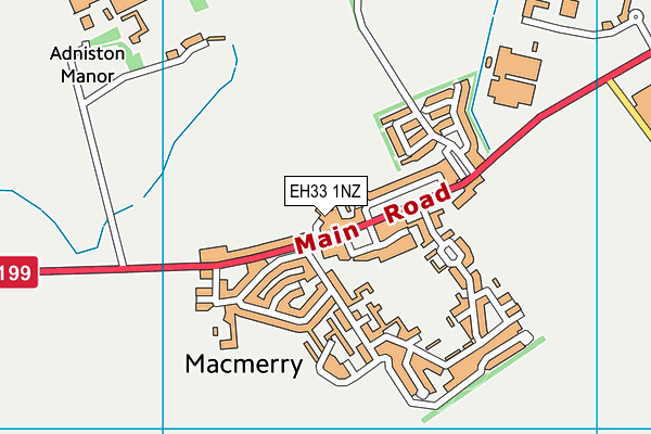EH33 1NZ map - OS VectorMap District (Ordnance Survey)