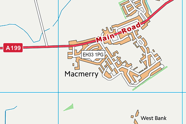 EH33 1PG map - OS VectorMap District (Ordnance Survey)