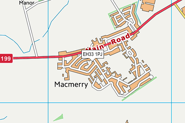 EH33 1PJ map - OS VectorMap District (Ordnance Survey)