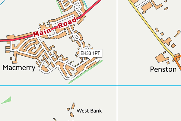 EH33 1PT map - OS VectorMap District (Ordnance Survey)