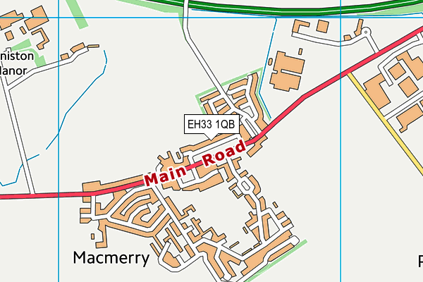 EH33 1QB map - OS VectorMap District (Ordnance Survey)