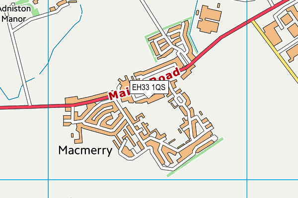 EH33 1QS map - OS VectorMap District (Ordnance Survey)