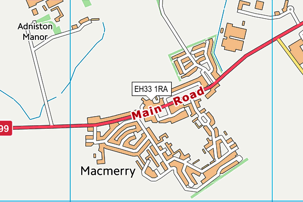 EH33 1RA map - OS VectorMap District (Ordnance Survey)