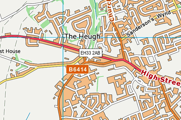 EH33 2AB map - OS VectorMap District (Ordnance Survey)