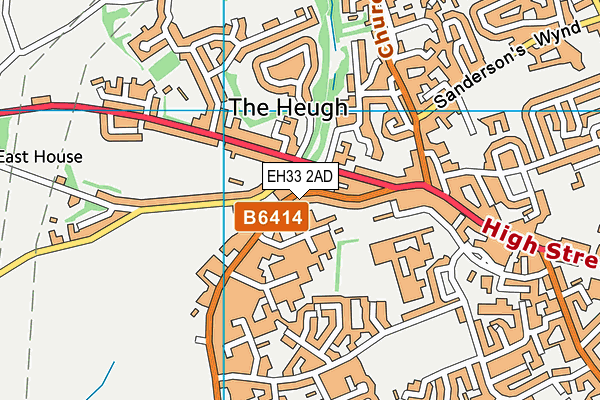 EH33 2AD map - OS VectorMap District (Ordnance Survey)