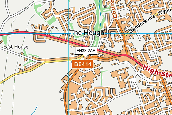EH33 2AE map - OS VectorMap District (Ordnance Survey)