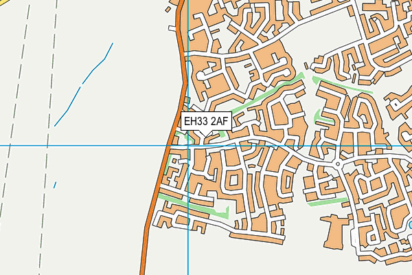 EH33 2AF map - OS VectorMap District (Ordnance Survey)