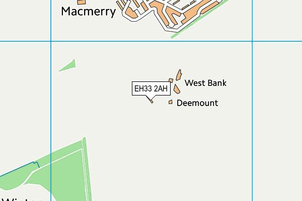 EH33 2AH map - OS VectorMap District (Ordnance Survey)