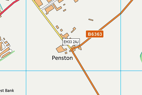 EH33 2AJ map - OS VectorMap District (Ordnance Survey)