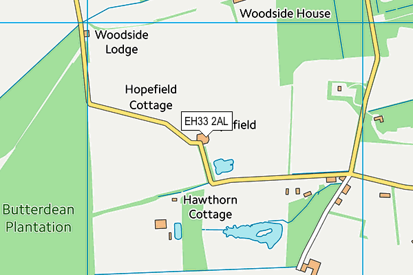 EH33 2AL map - OS VectorMap District (Ordnance Survey)