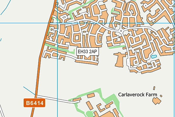 EH33 2AP map - OS VectorMap District (Ordnance Survey)