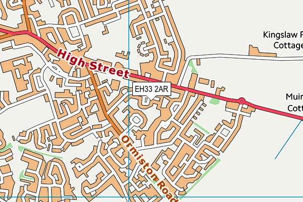 EH33 2AR map - OS VectorMap District (Ordnance Survey)