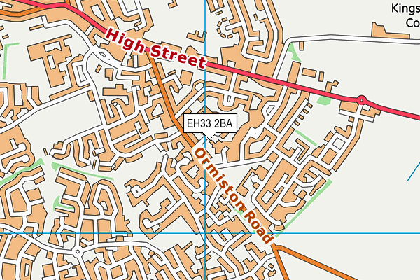EH33 2BA map - OS VectorMap District (Ordnance Survey)