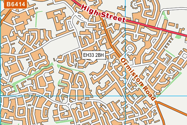 EH33 2BH map - OS VectorMap District (Ordnance Survey)