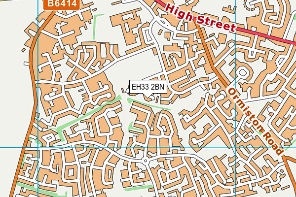 EH33 2BN map - OS VectorMap District (Ordnance Survey)