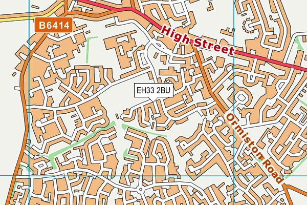EH33 2BU map - OS VectorMap District (Ordnance Survey)