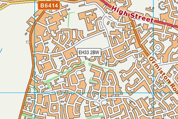 EH33 2BW map - OS VectorMap District (Ordnance Survey)