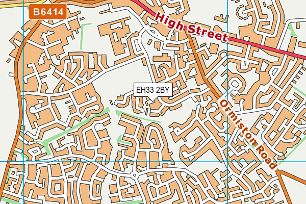 EH33 2BY map - OS VectorMap District (Ordnance Survey)