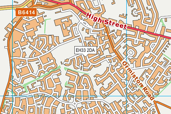 EH33 2DA map - OS VectorMap District (Ordnance Survey)