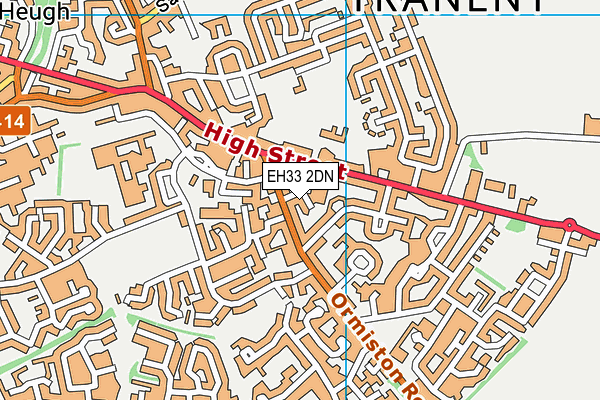EH33 2DN map - OS VectorMap District (Ordnance Survey)