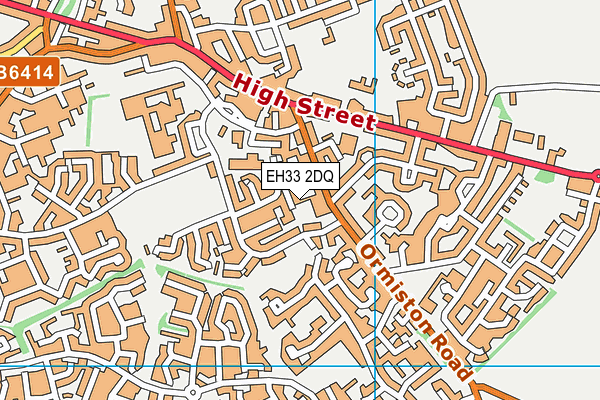 EH33 2DQ map - OS VectorMap District (Ordnance Survey)