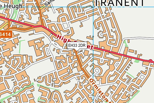 EH33 2DR map - OS VectorMap District (Ordnance Survey)