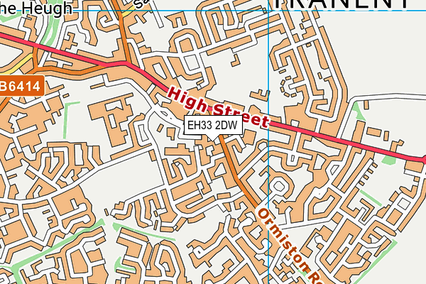 EH33 2DW map - OS VectorMap District (Ordnance Survey)