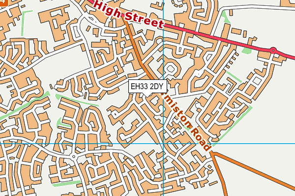 EH33 2DY map - OS VectorMap District (Ordnance Survey)