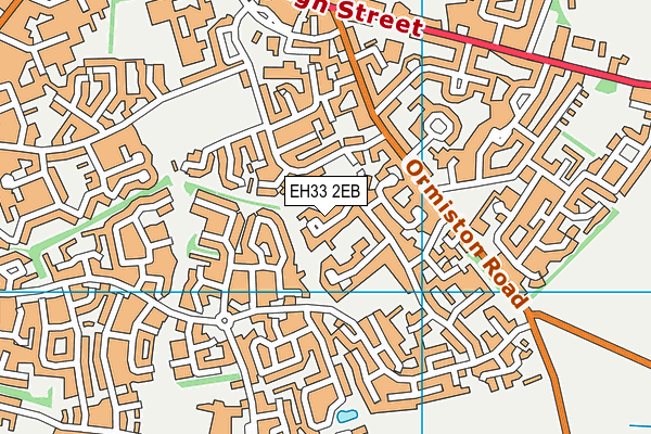 EH33 2EB map - OS VectorMap District (Ordnance Survey)