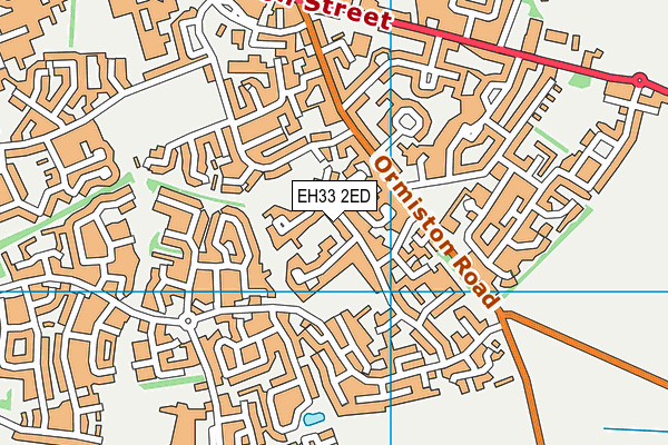 EH33 2ED map - OS VectorMap District (Ordnance Survey)