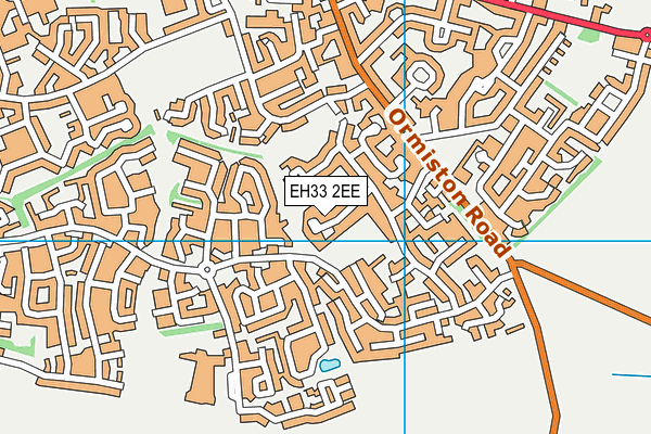 EH33 2EE map - OS VectorMap District (Ordnance Survey)