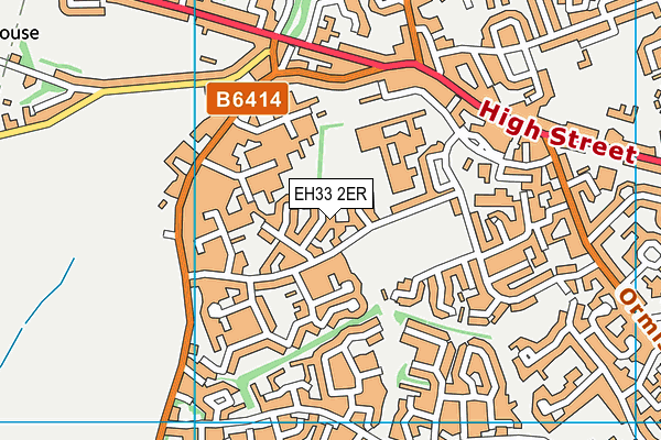 EH33 2ER map - OS VectorMap District (Ordnance Survey)