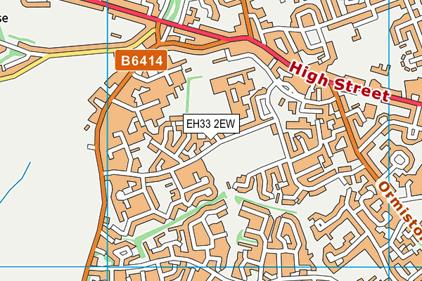 EH33 2EW map - OS VectorMap District (Ordnance Survey)