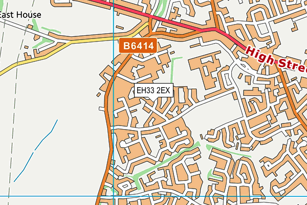 EH33 2EX map - OS VectorMap District (Ordnance Survey)