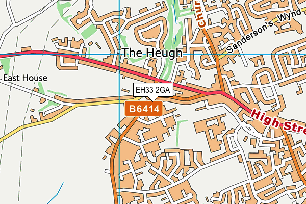 EH33 2GA map - OS VectorMap District (Ordnance Survey)