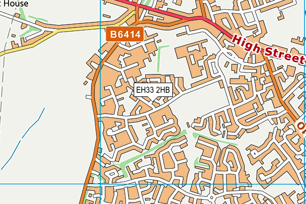 EH33 2HB map - OS VectorMap District (Ordnance Survey)