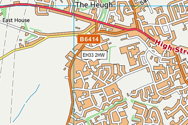 EH33 2HW map - OS VectorMap District (Ordnance Survey)