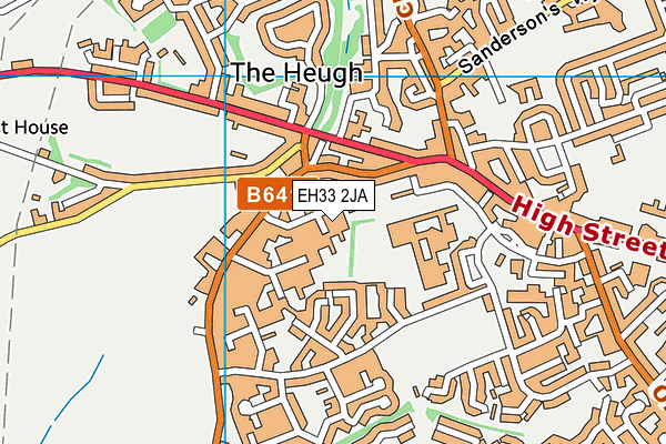 EH33 2JA map - OS VectorMap District (Ordnance Survey)