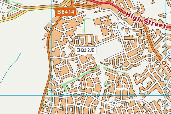EH33 2JE map - OS VectorMap District (Ordnance Survey)
