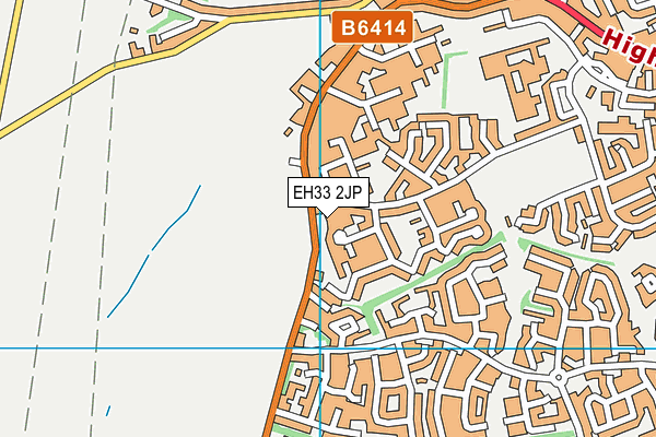 EH33 2JP map - OS VectorMap District (Ordnance Survey)