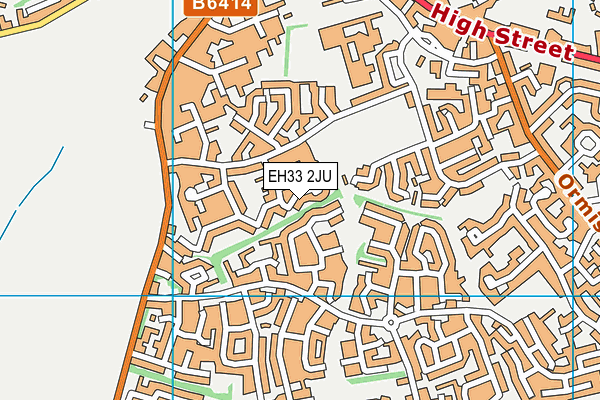 EH33 2JU map - OS VectorMap District (Ordnance Survey)