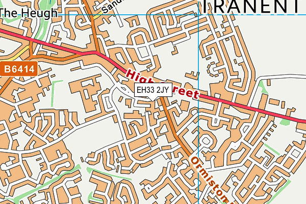 EH33 2JY map - OS VectorMap District (Ordnance Survey)
