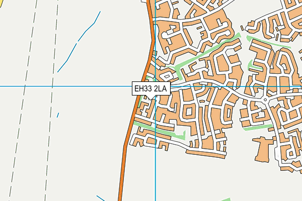 EH33 2LA map - OS VectorMap District (Ordnance Survey)