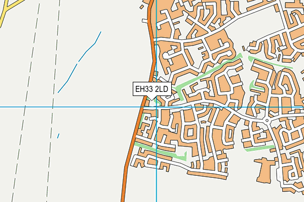 EH33 2LD map - OS VectorMap District (Ordnance Survey)