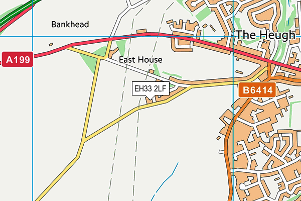 EH33 2LF map - OS VectorMap District (Ordnance Survey)