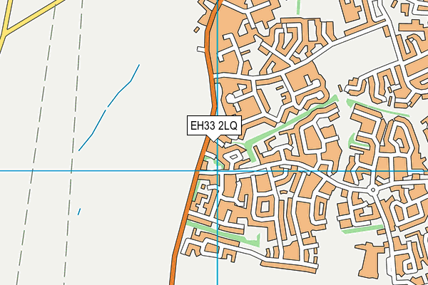 EH33 2LQ map - OS VectorMap District (Ordnance Survey)