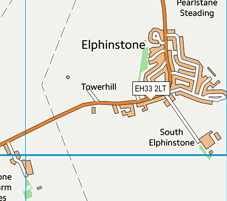 EH33 2LT map - OS VectorMap District (Ordnance Survey)