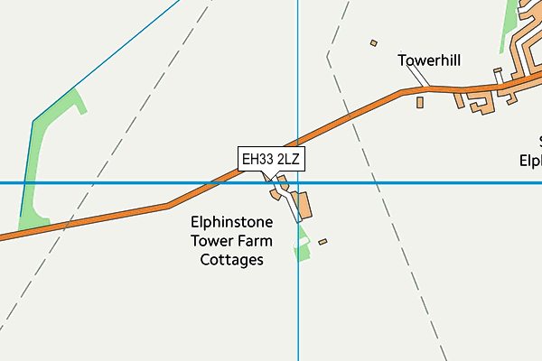 EH33 2LZ map - OS VectorMap District (Ordnance Survey)